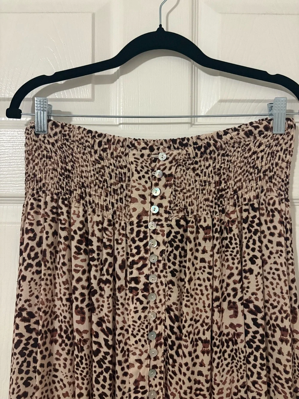 Rachel Zoe Leopard Print Maxi high low skirt - Neutral Brown - Picture 4 of 5